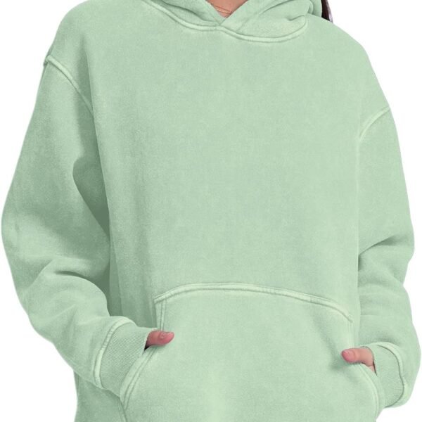 Womens Oversized Hoodie Couples Heavyweight Hoodies Vintage Acid Wash Hoodie Cotton Fleece Women's Hoodies